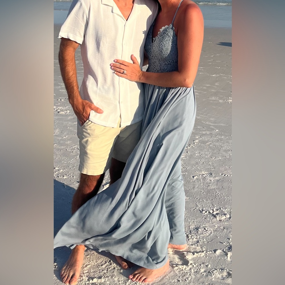 Azazie Dusty blue bridesmaids dress